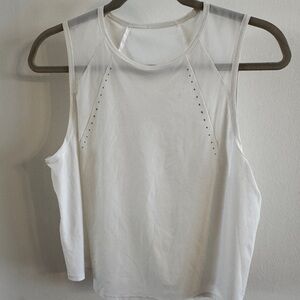 Lululemon White Muscle Tee